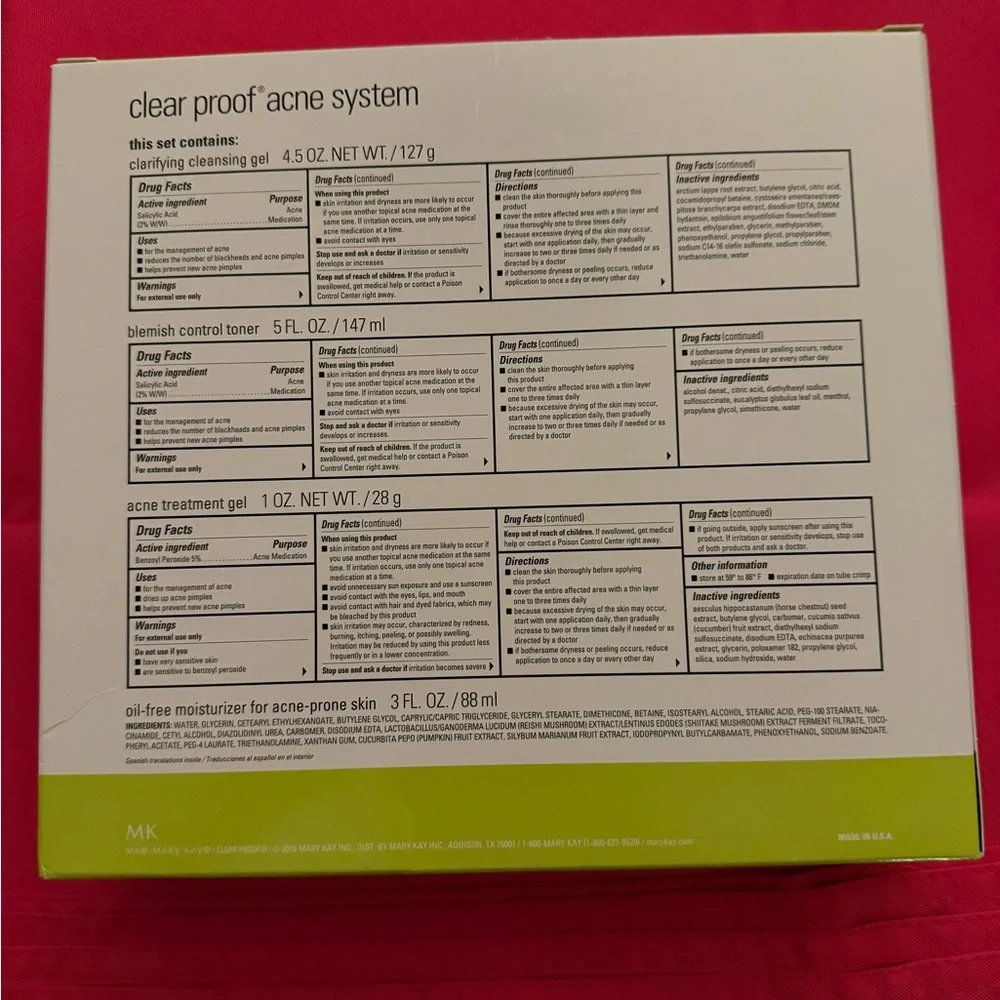 Mary Kay Clear Proof Acne System - Full Size Set New in Box - Picture 2 of 4